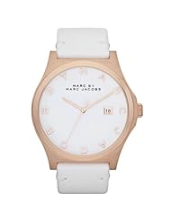 Marc by Marc Jacobs Henry White Leather Strap Womens Watch - MBM1212