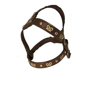 75 Br Leather Brass Staffordshire Bull Terrier Harness