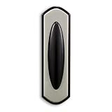 Heath Zenith SL 6203 BK Wireless Battery Operated Push Button, Black and Satin Nickel Finish