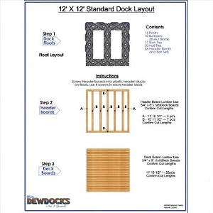 Dewdocks Standard Dock (Beige Blue,12 X 12-Feet) by