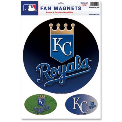 KANSAS CITY ROYALS OFFICIAL LOGO CAR MAGNET SET