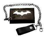 Batman Arkham Asylum: Bat Symbol with Joker/ Batman Face Wallet with Chain