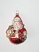 rundlicher Weihnachtsmann - Nikolaus mit Geschenken - Weihnachtsbaumschmuck aus Lauscha - formgeblasener Christbaumschmuck