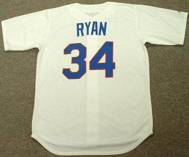 NOLAN RYAN Texas Rangers 1991 Majestic Cooperstown Throwback Home Baseball Jersey, XL