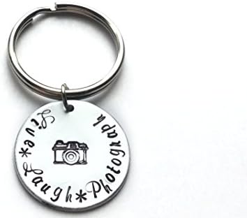 Live Laugh Photograph keychain