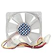 Coolmax 3x3-Inch (80mm) Crystal Cooling Fan with Red LEDs