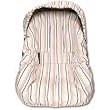 Mocha Stripe Infant Car Seat Cover