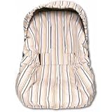 Mocha Stripe Infant Car Seat Cover