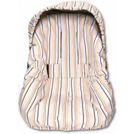 Mocha Stripe Infant Car Seat Cover