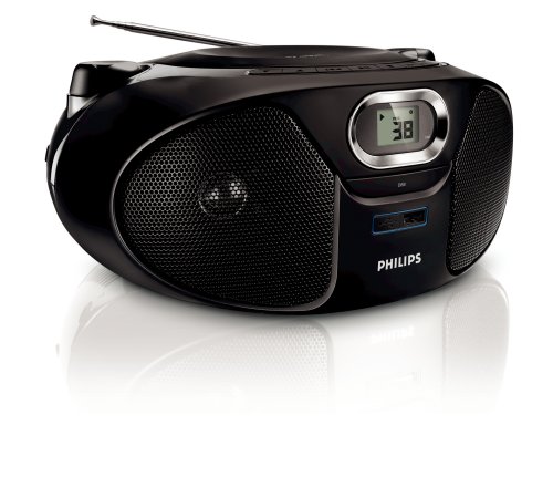 Philips AZ 382 CD-Radiorekorder (MP3-CD, USB) schwarz