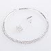Schmuckset Ohrring Halskette Metal Strass Collier