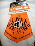 Harley Davidson Dog Collar Bandana orange flames large