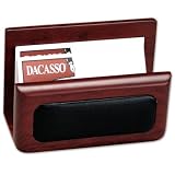 Rosewood & Leather Business Card Holder