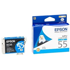 【クリックで詳細表示】エプソン PX-5600用インクカートリッジシアン ICC55： パソコン・周辺機器