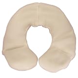 Neck Roll Wrap Aromatherapy Microwavable Hot & Cold All Natural Filled with Organic Lavender -Ivory Fleece
