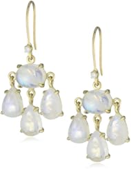 Vicente Agor "Antarctica" Diamond and Moonstone Aurora Chandelier Drop Earrings