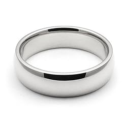 14K White Gold Men's & Women's Wedding Bands 5mm comfort-fit