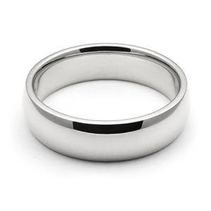 Platinum Mens and Ladies Wedding Bands 5mm Comfort fit, 9.5 by