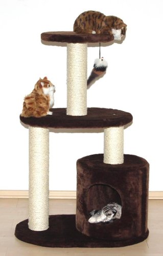 cat tree CLEMENS 35'' in brown #0771-68