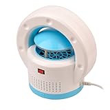 （inkint）吸引式補虫ランプ　捕虫器　六つのLEDライト付　無毒無臭無放射　夜の灯として使う　光触媒蚊取り器　省エネ　1台2役　ブルー