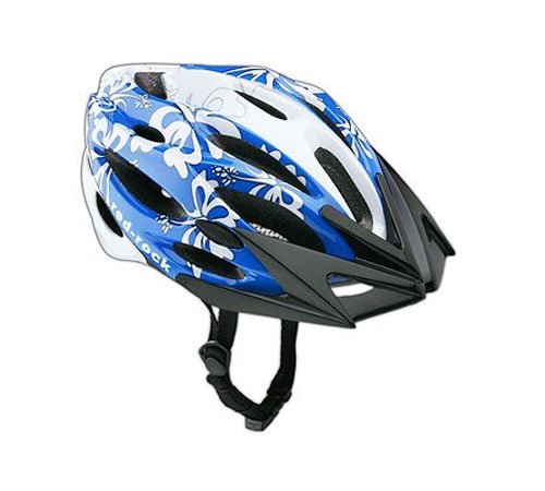 RED-ROCK Damen Fahrrad Helm INMOLD Technologie, black/lightblue/flower, S/M, RR9119 Preisvergleich