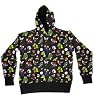 Nintendo Mario All Over Black Hooded Sweatshirt Hoodie