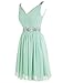 Dressystar Short V-Neck Bridesmaid Dress A-line Homecoming Party Gown Beaded Waist