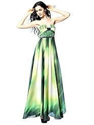 A-line Strapless Cocktail Floor Length   Beaded Chiffon Scoop Neck Homecoming Dress/Prom Dress/Wedding Party Dress  With a Bow(s) and Rhinestones