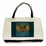 Classic Tote Bag (2-Sided) of Royal Christian Jesus Christ Cross with Gold Crown and Wings