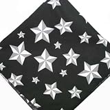 White stars on black bandanna