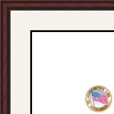 8.5x11 / 8.5 x 11 Picture Frame Cherry with rope .. 1.125'' wide with a 2'' double mat