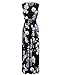 OUGES Women's V-Neck Sleeveless Pocket Casual Maxi Dress(Black-01,XL)