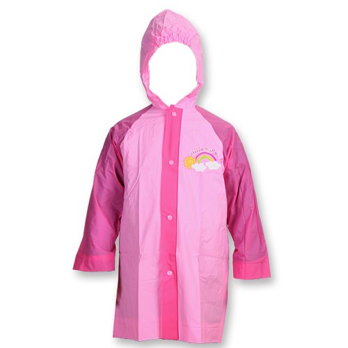 Sanrio Hello Kitty Girl's Pink Rain Slicker Size Small 2/3, Medium 4/5 and Large 6/7