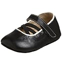 Smaller Infant/Toddler Tina Ballet Flat,Shiny Black,0-6 Months (US Infant 0-2 M)