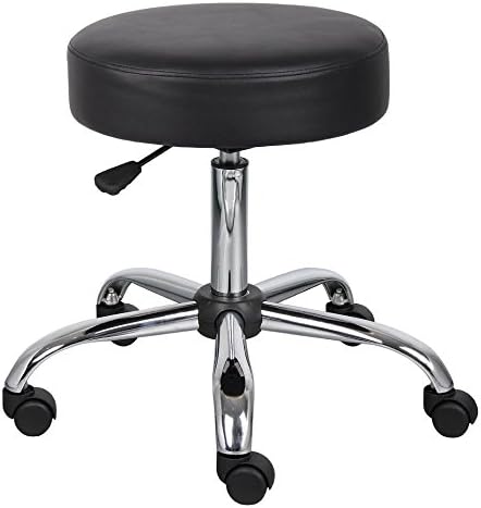 Ergonomic Adjustable Caressoft Medical Salon Facial Massage Spa Swivel Rolling Stool, Black