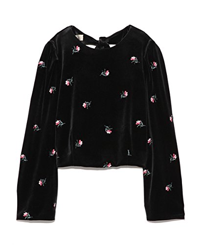 (スナイデル)snidel ベロアエンブロイダリートップス