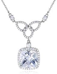 Charles Winston, Fancy Cushion Cubic Zirconia Necklace, 18"