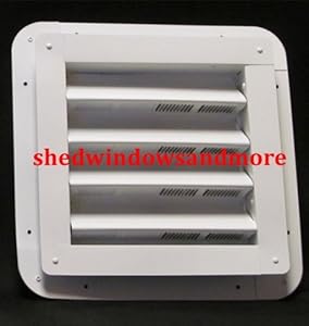 Shed Aluminum Vent 8" X 8" White J-channel Mount, Sheds, Playhouse 