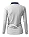 Xpril Women's Basic Luxurious Coolon Polo Collar Long Seleeve T-Shirt