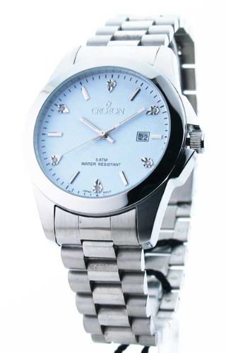 Mens Croton Steel Diamonds Watch CN307283SSDW
