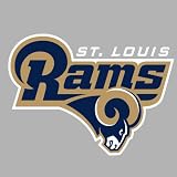 St. Louis Rams Auto Car Bumper Decal Sticker 7.5 X 5.5