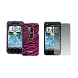 EMPIRE Hot Pink and Black Zebra Stripes Rubberized Design Hard Case Cover + ....
