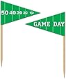 Beistle 60106 50-Pack Game Day Football Picks for Parties, 2-1/2-Inch