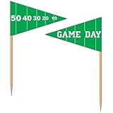 Beistle 60106 50-Pack Game Day Football Picks for Parties, 2-1/2-Inch
