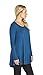 Free to Live Women's 3 Pack: Loose Flare Fit Tunics (Black, Charcoal, Teal),XXL
