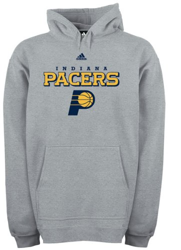 Indiana Pacers Grey adidas True Fleece Hooded Sweatshirt