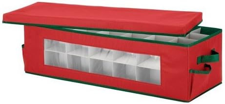 Whitmor Ornament Storage Box - Red