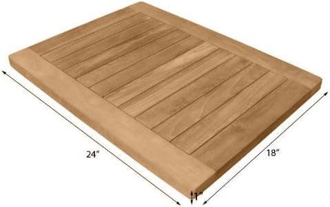 Rectangular Floor Mat with Rounded Corners in Natural