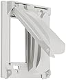 Taymac MX2050WH Two Gang Two Device Flat Metal Weatherproof Receptacle Cover, White