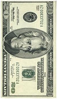 20 Dollar Bill Money Pattern Custom Beach Hotel Travel Washcloth Hand Towel Warmer Soft and Comfortable 80% Polyester 20% Cotton, (16" x 28")